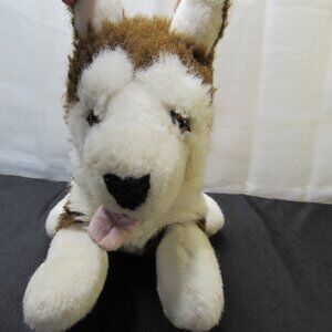 Vintage Luv Bunch Adorable Brown & White Husky Plush Stuffed Animal Toy